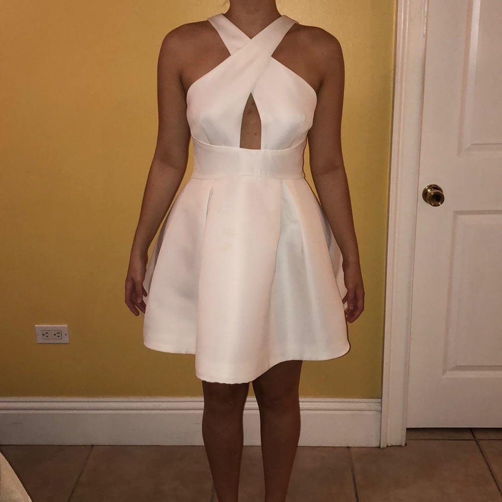 White semi formal dress